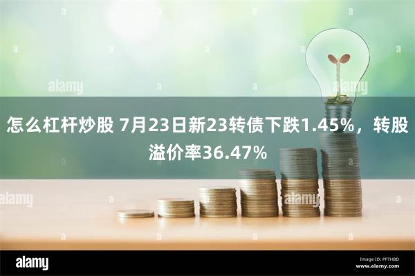 怎么杠杆炒股 7月23日新23转债下跌1.45%，转股溢价率36.47%