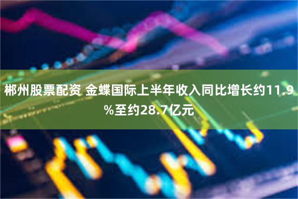 郴州股票配资 金蝶国际上半年收入同比增长约11.9%至约28.7亿元