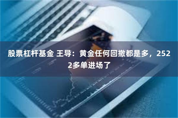 股票杠杆基金 王导：黄金任何回撤都是多，2522多单进场了