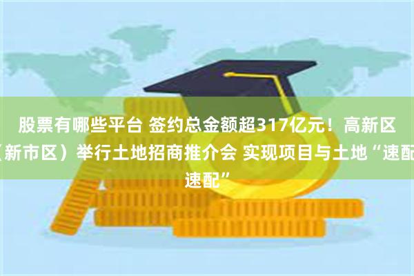 股票有哪些平台 签约总金额超317亿元！高新区（新市区）举行土地招商推介会 实现项目与土地“速配”